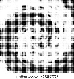 Halftone radial black and white vector pattern