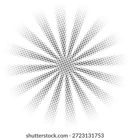 Fondo de punto de explosión radial de semitono