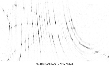 Halbtonradiale Burst-Textur für Comic-Effekte, Retro-Poster, dynamische Bewegungsgrafiken, abstrakte Mitte-Highlight-Vektorgrafik