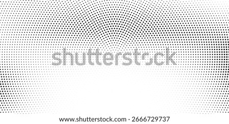 Halftone radial dotted background. Square dots comic gradient texture. Concentric fading gradation wallpaper. Black white rough grit overlay. Grunge gritty circular pop art cartoon backdrop. Vector
