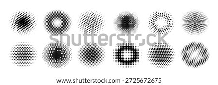 halftone radial gradients dotted textured round patterns