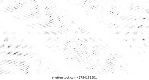 Halftone radial split gradient pattern, black dots forming dynamic center fade, minimal abstract geometric texture perfect for visual layout