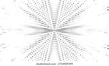 Padrão de estrela radial de meio-tom para cartazes abstratos, layouts digitais, marca moderna, ilustração de vetor de design gráfico criativo