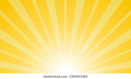 Halftone Radiant Background in Vector