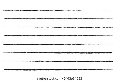 Halftone random horizontal straight parallel lines, stripes pattern and background. Lines vector illustrations. Streaks, strips, hatching and pinstripes element. Liny, lined, striped vector