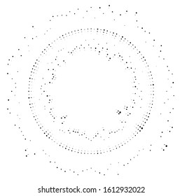 Halftone rays, beams. dots, dotted radial burst lines. Sparkle, fireworks, gleam design. Circular, concentric stripes. radiating, converging trail lines