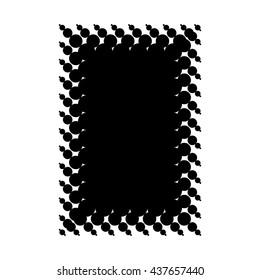Halftone rectangular vertical frame for text, object, or image object. Halftone Background in the form of paintings. Design stock vector