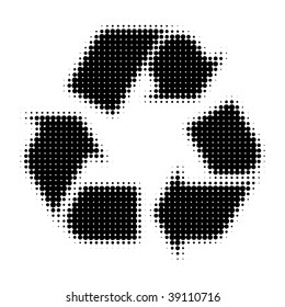 Halftone Recycling Sign