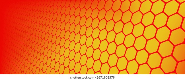 Halftone red arowana Gradient Hexagon Background, Halftone red Gradient Background.