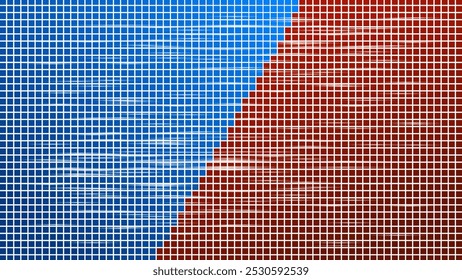 Meio-tom vermelho e azul split vetor fundo,  