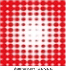 Halftone of halftone red dots on a white background