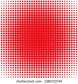 Halftone of halftone red dots on a white background