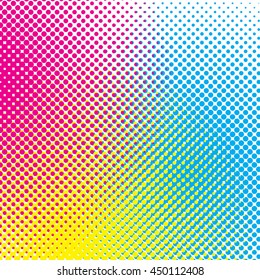 Halftone retro print background