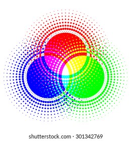 Halftone RGB color model