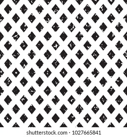 Halftone rombs seamless texture. Noisy rough image for decorative effects. Vector illustration.