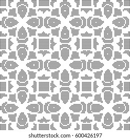 Halftone round black seamless background water drop geometry