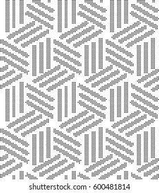 Halftone round black seamless background line cross box