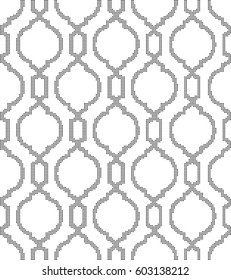 Halftone round black seamless background curve cross geometry frame