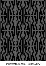 Halftone round black seamless background diamond check cross frame
