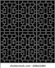 Halftone round black seamless background geometry lattice spiral square