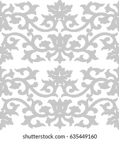 Halftone round black seamless background botanic spiral cross flower vine