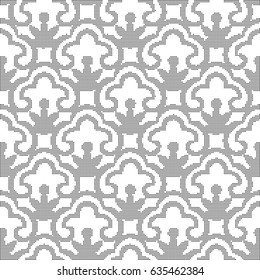 Halftone round black seamless background Chinese royal curve trefoil cross frame