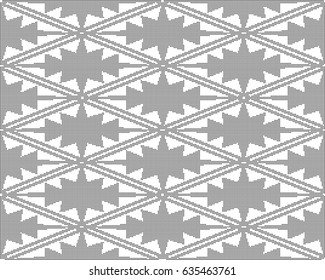 Halftone round black seamless background rhomb check cross sawtooth geometry frame