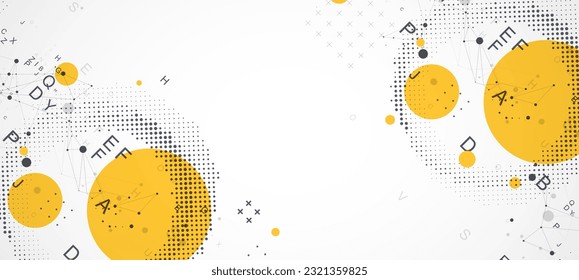 Fondo científico de semitono con puntos y líneas de conexión. Visualización de datos digitales.
