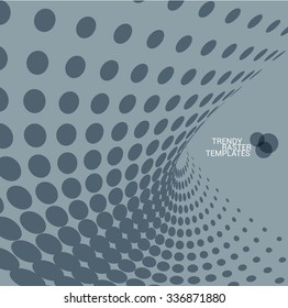 Halftone screen presentation template. Vector.