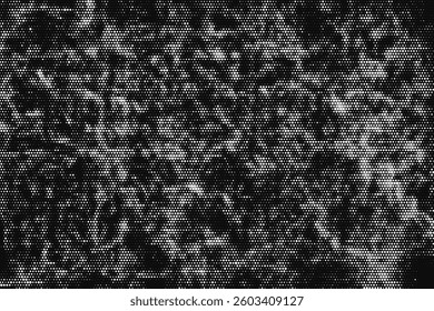 Halftone Screen Texture with perfect circles. Eroded texture background, made from scan of charcoal rubbing