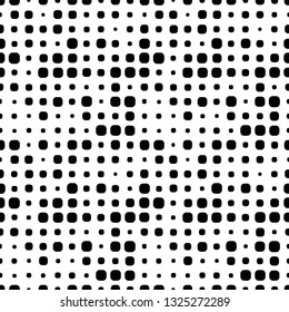 Halftone seamless abstract background with squares. Infinity geometric pattern. Vector illustration.    
