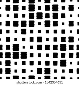 Halftone seamless abstract background with squares. Infinity geometric pattern. Vector illustration.    