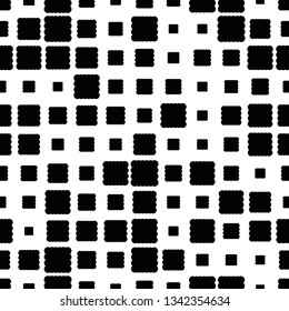 Halftone seamless abstract background with squares. Infinity geometric pattern. Vector illustration.    