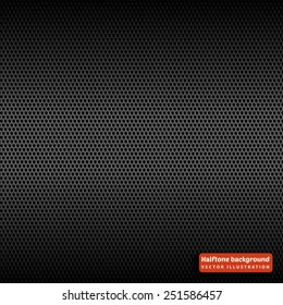 Halftone seamless pattern. Abstract background with black dots. Vector EPS10