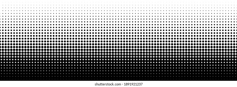 Halftone  Seamless pattern  Abstract dotted background  Texture black dots  Monochrome gradient background  Vector illustration 