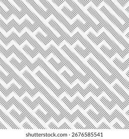 Padrão contínuo de meio-tom. Fundo abstrato pontilhado. Ilustração vetorial.