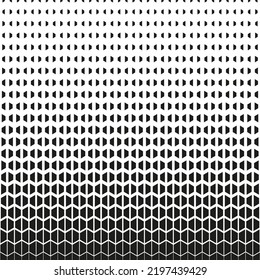 Halftone seamless pattern. Repeated geometric gradient. Black geometry pattern on white background. Repeating gradation design for print. repeat hexagon printed. Abstract printing. Vector illustration