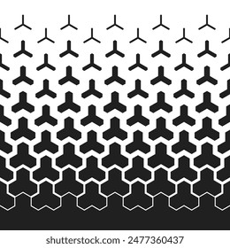 Halftone seamless pattern of vector. Abstract geometric repeating patterns, black and white Ink Print Background.