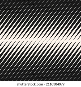 Halftone seamless pattern. Vector geometric diagonal lines half-tone background. Black and white slanted stripes. Gradient transition effect texture. Modern graphic abstract monochrome geo design