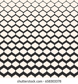Halftone seamless pattern, vector monochrome texture with gradient transition effect. Illustration of mesh with gradually thickness. Modern abstract background. Design for prints, covers, decoration