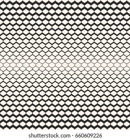 Halftone seamless pattern, vector monochrome texture with gradient transition effect from dark to light. Illustration of mesh, lattice, tissue. Modern abstract background. Design for prints, covers 