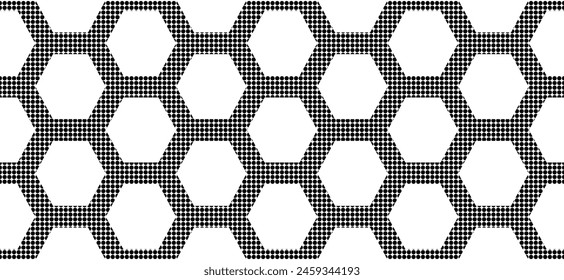 Halftone seamless pattern,black on white background . Vector illustration.