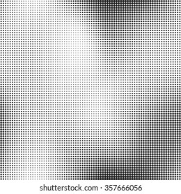 Halftone seamless vector background. Abstract halftone effect with black dots on white background.