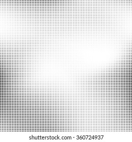 Halftone seamless vector background. Abstract halftone effect with black dots on white background.