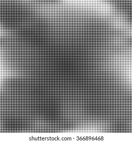 Halftone seamless vector background. Abstract halftone effect with white dots on black background.