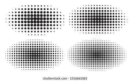 Halftone Set Placed on a white background Can expand, vector.