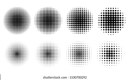 Halftone Set Placed on a white background Can expand, vector.