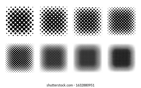 Halftone Set Placed on a white background Can expand, vector.