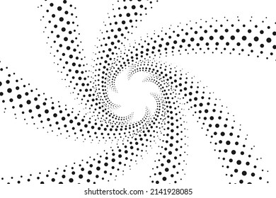A halftone with a shape like a vortex or nebula centered in the center