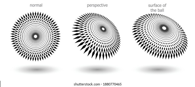 Halftone shapes, abstract logo emblem or design element for any project. Round icon or backgroud. Vector EPS10 illustration. Abstract halftone rhombus vector with differents perspective